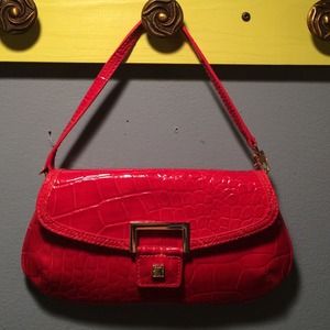 Red hand bag