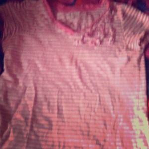 Pink striped t shirt size7/8