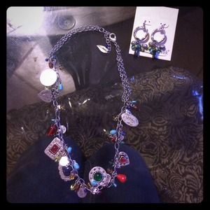 Earrings and necklace