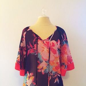 Express tropical blouse