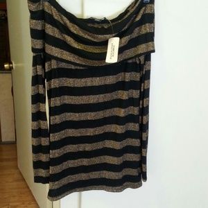 Of the shoulder dressy shirt