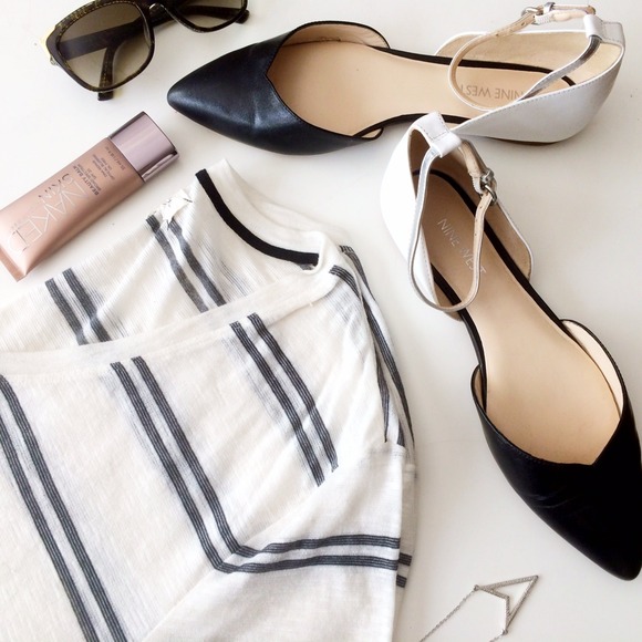 Nine West Shoes - SALE! Black & White d'Orsay Flats