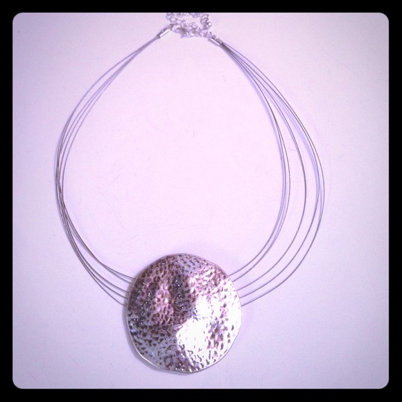 NY & Co. Silver Moon Necklace/Chocker NWOT