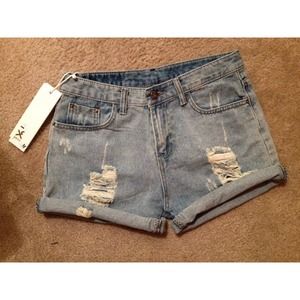 High Waist Denim Shorts