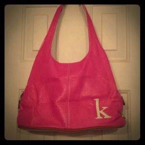 Nine West leather monogram bag. "K"