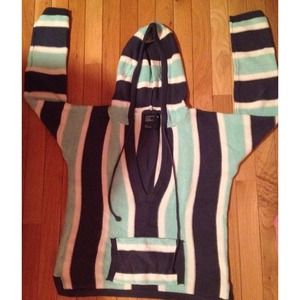 Light-weight blue & white pullover