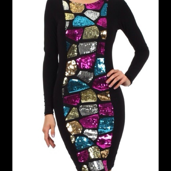 Sexy fitting sequin party dress