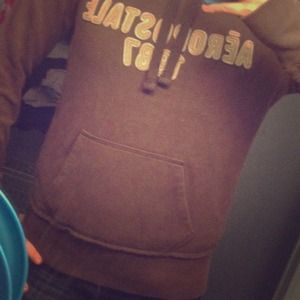 Brown Aeropostale hoodie.