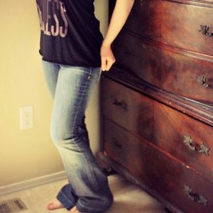 Flared Low-rise Jeans