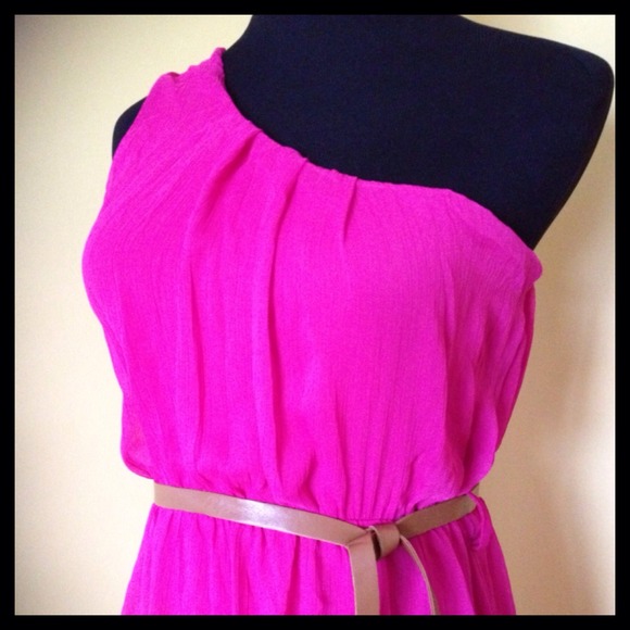 Hot Pink Hi-Low Dress - Picture 3 of 3