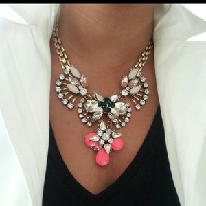 SOLD Crystal Fan Necklace