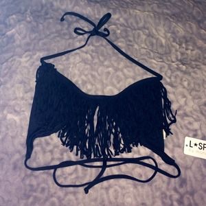 Fringe bikini top