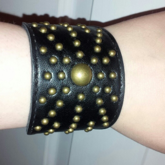 NWOT Faux Leather studded cuff bracelet