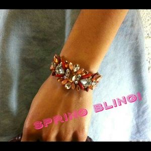 SOLD Crystal Floral Cuff