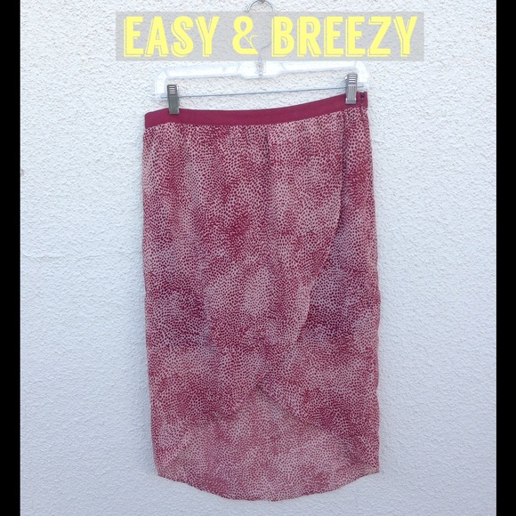 Fully lined faux wrap skirt