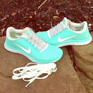 TIFFANY BLUE NIKE FREE RUN 3.0 RUNNING SHOES