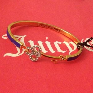 Juicy Couture Skinny Pave Key Blue Bangle