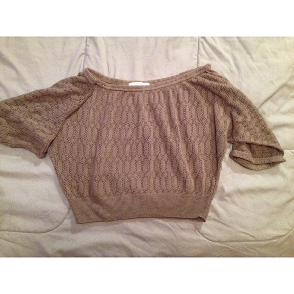 Brown Crochet Crop Top