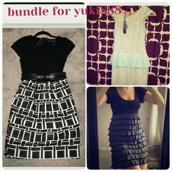 Belted dress, mint lace dress, ruffle dress