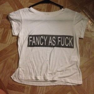 Brandy Melville white graphic crop top