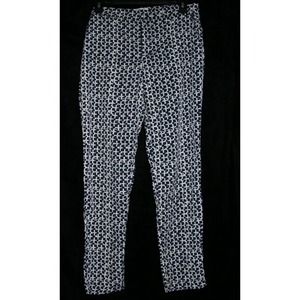 Navy Patterned Pants