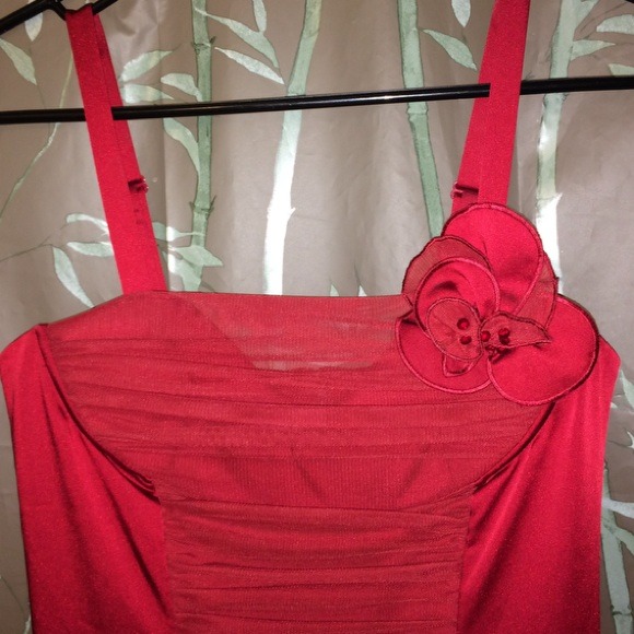 SOLD Red BCBGMAXAZRIA cocktail dress size 0 NWT - Picture 3 of 3