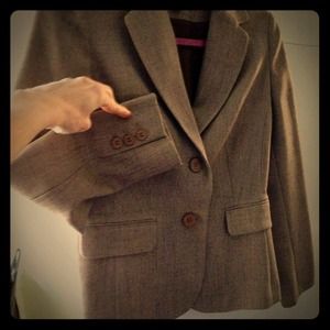 Ann Taylor (factory store) Tan Tweed Suit Blazer