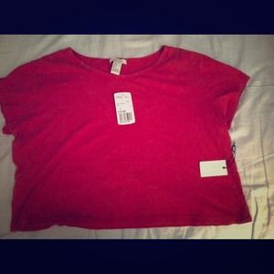 Brand new red crop top