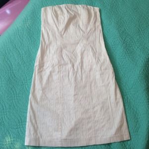 Pin Stripe Strapless Dress