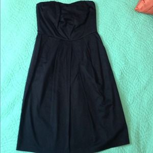 Navy Sweetheart Strapless Dress
