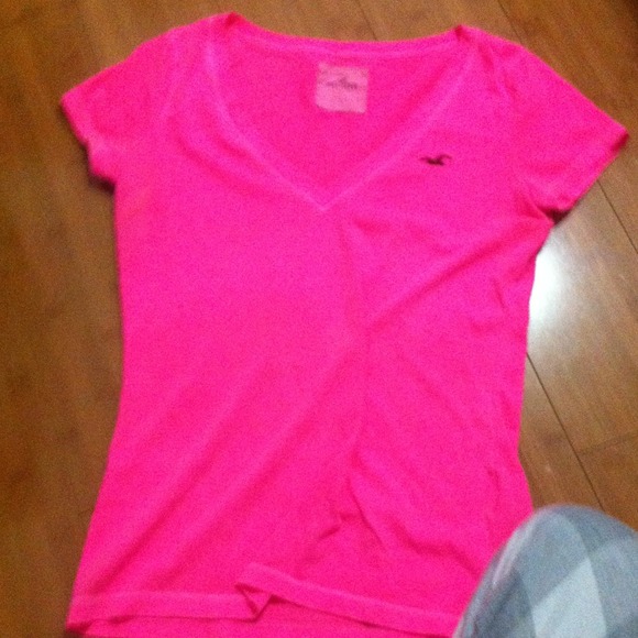 Neon pink holister shirt band new