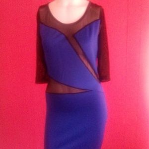 Sexy Blue mesh dress