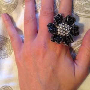 Jewel floral ring