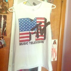 vintage MTV cut-off shirt