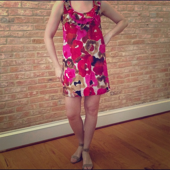 LOFT floral shift dress