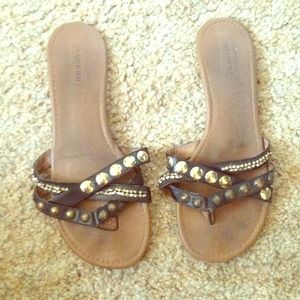 Black slip in sandal