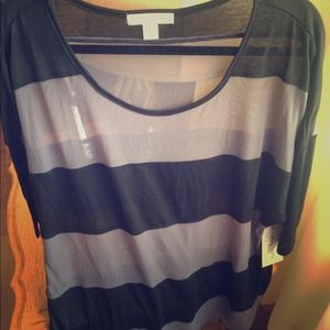 Stripped casual top