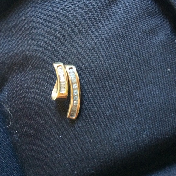 SOLD - 10k Yellow Gold Diamond Slide