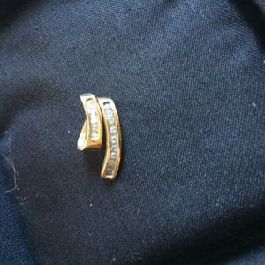 SOLD - 10k Yellow Gold Diamond Slide