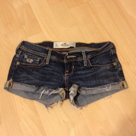 Denim blue stretch shorts