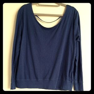 Victoria's Secret Pink Blue 3/4 Sleeve Blue Top
