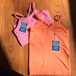 NWT small Pink and orange work out tanks