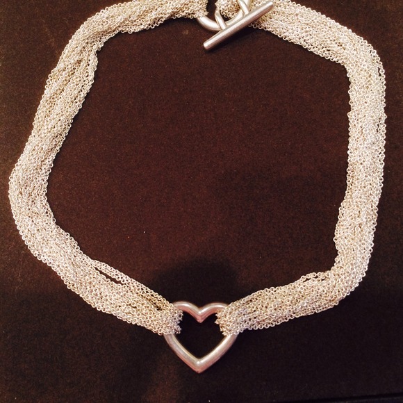 Tiffany Multi Strand Sterling Silver Heart