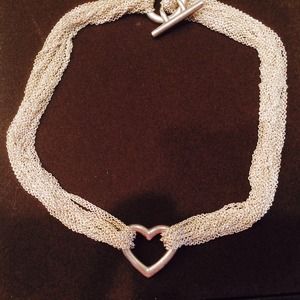 Tiffany Multi Strand Sterling Silver Heart