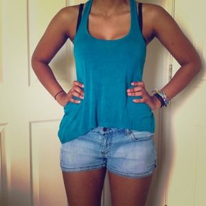 Dark teal tank top