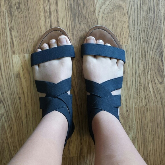 Black strappy sandals