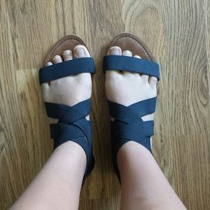 Black strappy sandals