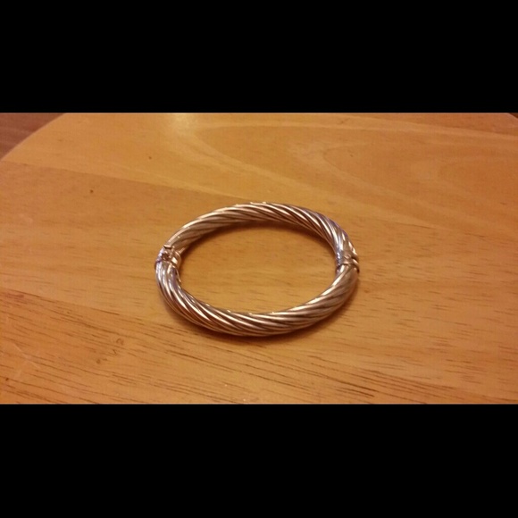 925 sterling silver twisted bangle