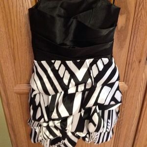 Black and white formal dress