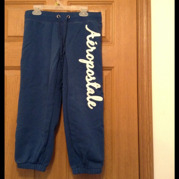 Dark Blue Cropped Sweats